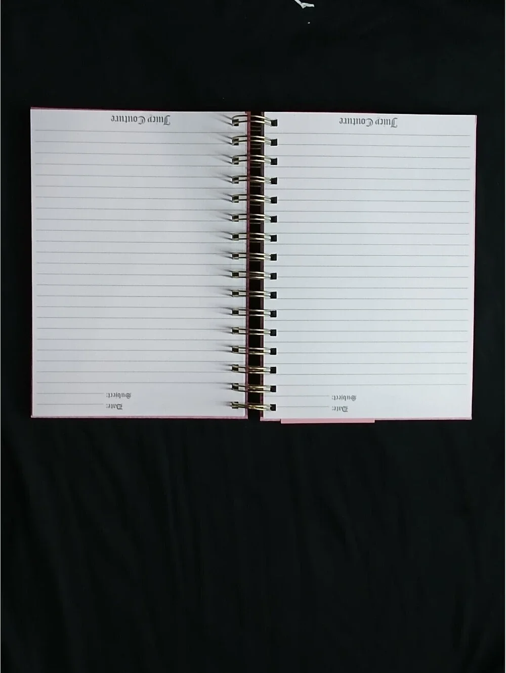 Juicy Couture Pink Gold Spiral Journal 2 Crown Pens 316 Pages Gift Set NWT
